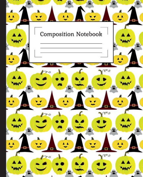Composition Notebook: Halloween Composition Notebook 7.5 X 9.25 Inch,100 Page, Composition Notebooks College Ruled And C: