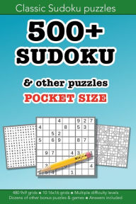 Title: 500+ SUDOKU & other puzzles POCKET edition: Easy, Medium, Hard, Very hard & 16x16:Education resources by Bounce Learning Kids, Author: Christopher Morgan
