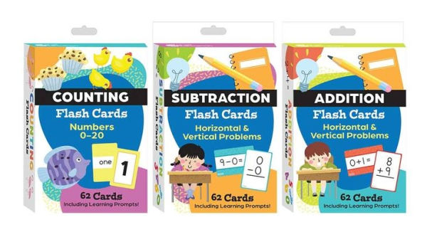 Math Flash Cards 3-Deck Set