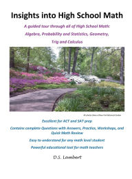 Title: Insights into High School Math: A guided tour through all of High School Math: Algebra, Probability and Statistics, Geometry, Trig, and Calculus, Author: D. Lambert