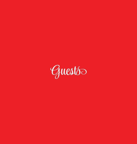 Red Guest Book For Wedding Anniversary Event Guests: Hard cover Guestbook 8.5