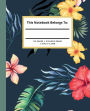 Composition Notebook: Tropical Plumeria Edition Journal For children, teens, and adults. 110 pages College Ruled: