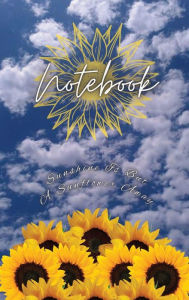 Title: Hardcover Blue Sky and Sunflower Notebook (College Ruled Lined Paper, 120 pages, 6