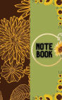 Vintage Sunflower Print Hardcover Notebook (College Ruled Lined Paper, 120 pages, 6