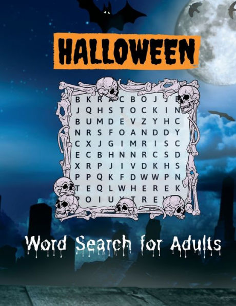 Halloween Word Search Puzzle Book for Adults and Teens Large Print: Halloween Themed Word Find Activity Book: