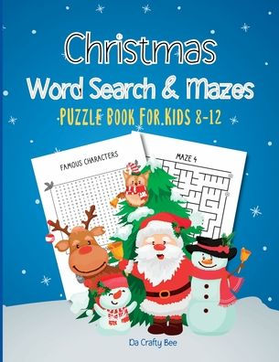 Christmas Word Search & Mazes: PUzzle Book For Kids 8-12