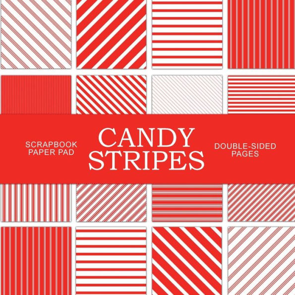 Red and White Candy Stripes: Scrapbook Paper Pad