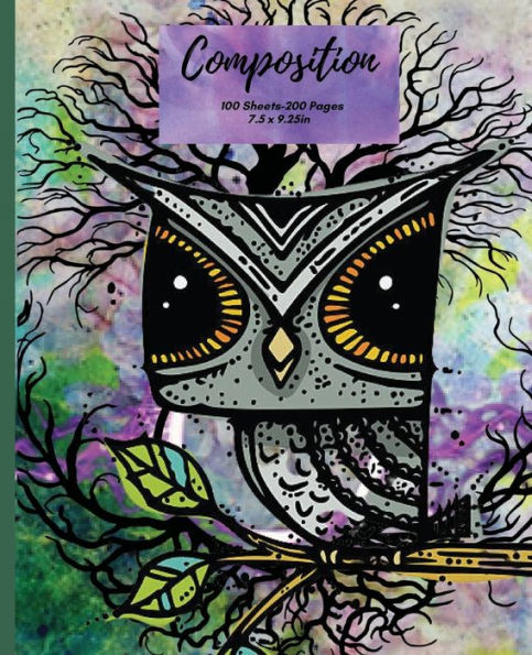 Composition Book by FEKKA Accessory Collection: Owl Cuteness