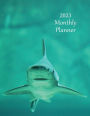2023 Monthly Planner (Shark): Month at a Glance, Top Priorities, To-Do list, Calendar, Plan & Review Pages, 8.5