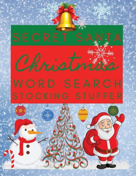 Secret Santa Christmas Word Search Stocking Stuffer: Large Print Winter Holiday Word Find Puzzle Book: