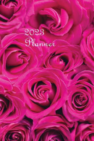 Title: 2023 Pocket or Purse Sized Monthly Planner (Pink Roses): 12 Month Agenda Book with Birthday Log, Contacts Pages (Addresses), Notes, and Password Keeper (4