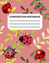 Title: Pink Lovely Ladybird Beetle and Leaf Composition Notebook: 8.5 x 11 Ruled 150 Pages College Ruled Lined Notebook/Journal:, Author: CM Collection