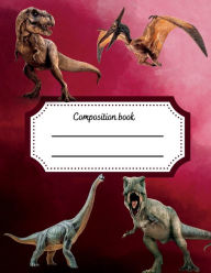 Title: Kids Dinosaur Composition Book 100 Blank Pages 8.5