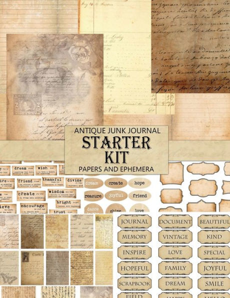 Junk Journal Starter Kit: Vintage Papers and Ephemera