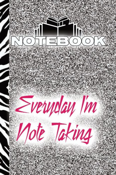 Paperback Zebra Animal Print Spine Notebook (College Ruled Lined Paper, 120 pages, 6" x 9")