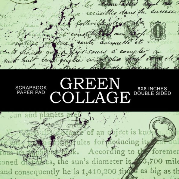 Vintage Green Collage: Scrapbook Paper Pad