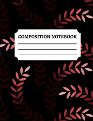 Title: PINK LEAVES - COLLEGE RULED LINED COMPOSITION NOTEBOOK & JOURNAL, Author: Collection CM