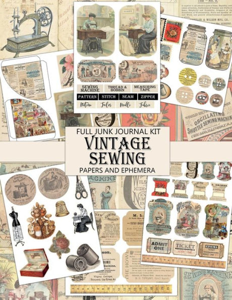 Vintage Sewing Junk Journal Kit