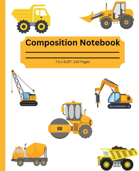 Construction Truck Composition Notebook