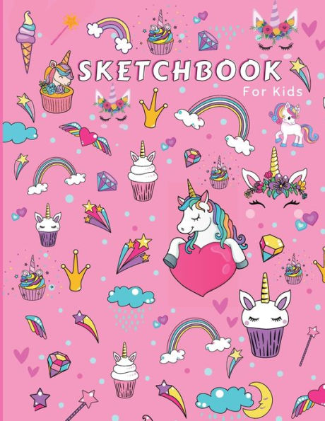 Sketchbook For Kids: Large (8.5X11''), Blank Paper Sketchbook for Kids, 100 pages. Perfect for Drawing, Writing, Sketching, and Doodling.