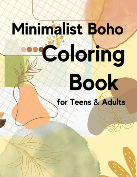 Minimalist Boho Coloring Book for Teens & Adults