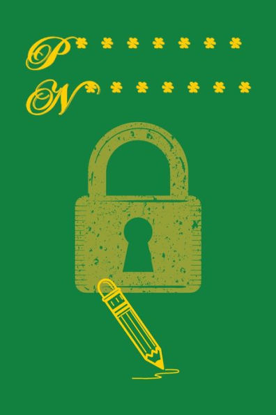 Paperback Green and Yellow Password Notebook (A-Z, Email, ISP, Software Pages, 6" x 9")
