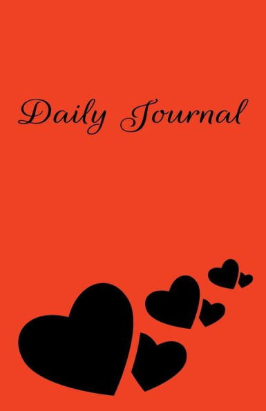 Red Heart Journal with Blank Pages: Beautiful Paperback Notebook