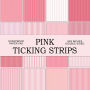 Pink Ticking Stripes: Scrapbook Paper Pad