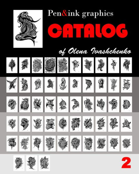 Pen&ink graphics catalog of Olena Ivashchenko. Volume 2