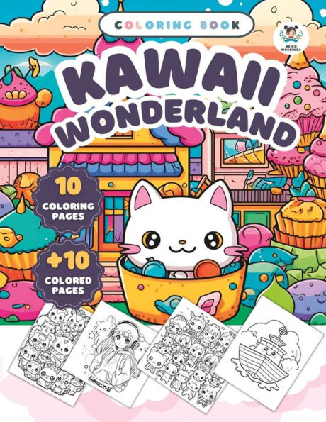 Kawaii Coloring Wonderland: A Playful Journey of Color and Cuteness For Kids And Adults