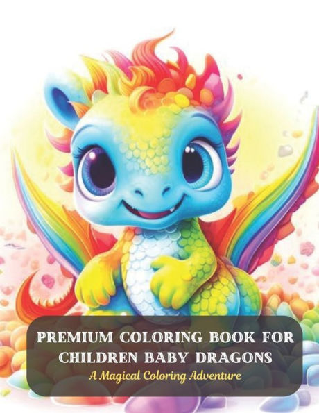 Premium Coloring Book for Children Baby Dragons: A Magical Coloring Adventure