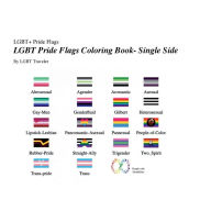 Title: LGBT Pride Flags Coloring Book- Single Side, Author: Nick Baer
