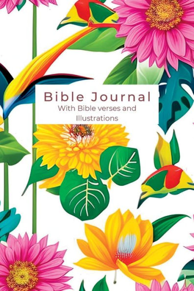 Illustrated Bible Journal with inspirational Bible verses