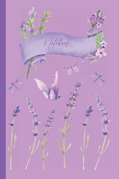 Composition Notebook: Lavender Aesthetic Lined Pages 6 x 9: