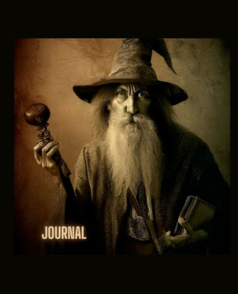 Wizard Journal For Boys or Men- 200 Wide Ruled Pages - 7.5x9.25 inches - Paperback-Matted