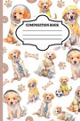 Wide Ruled Composition Notebook (6 x 9 inch) Cute Golden Retriever Cover