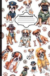 Title: Wide Ruled Composition Notebook (6 x 9 inch) Cute Boxer Cover, Author: Kp @. Kdc