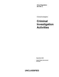 Title: Army Regulation AR 195-2 Criminal Investigation Activities September 2023, Author: United States Government Us Army