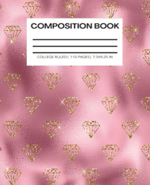 Composition Notebook - Large Gold Diamond