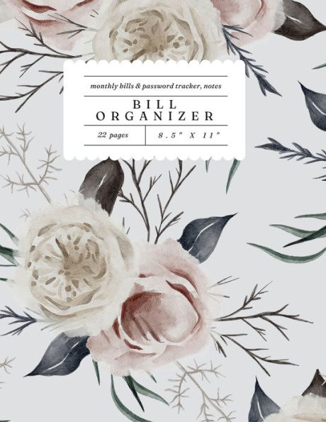 Bill Organizer- Cream Floral