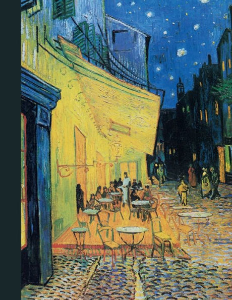 Cafe Terrace at Night Composition Notebook College Ruled 8.5 X 11 150 Pages