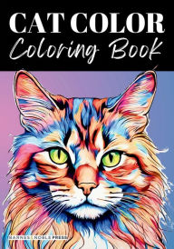 Title: Cat Coloring Book Cat Color for Adults, Teenagers, Tweens, Cat Lovers: Creative Anti-Stress Gift for the Holidays for Women, Cat Mom, Birthday, Thanksgiving, Christmas, Author: Kenya Kooper