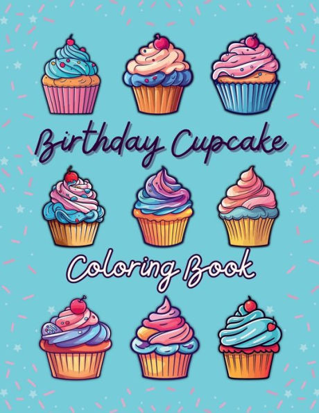 Birthday Cupcakes Coloring Book