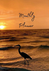 Title: 2024 Monthly Planner: Heron at Sunset, Author: Alexis Troncone