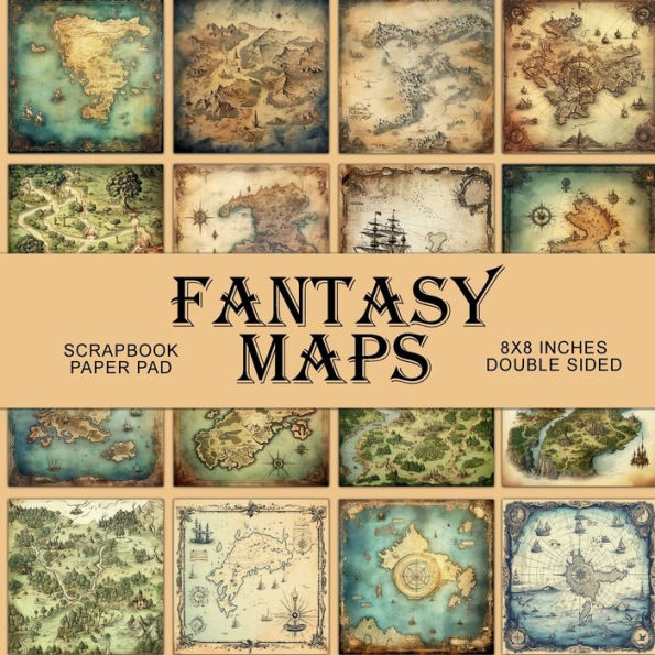 Vintage Fantasy Maps: Scrapbook Paper Pad
