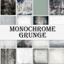 Monochrome Grunge Textures: Scrapbook Paper Pad