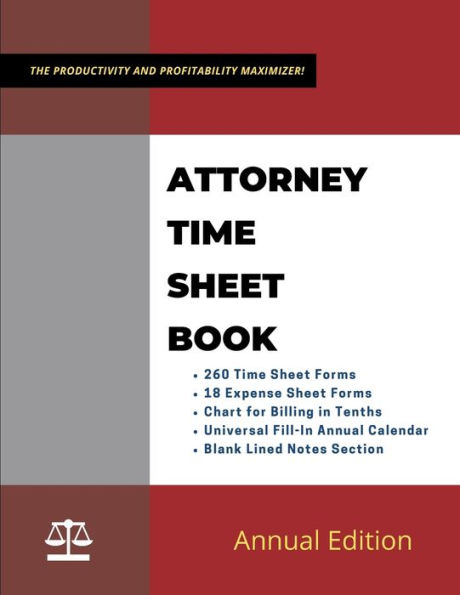 Attorney Time Sheet Book: Law Firm Billing Tracker