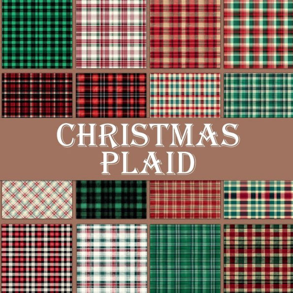 Christmas Flannel and Plaid Background Textures: Scrapbook Paper Pad