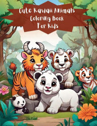 Title: Cute Kawaii Animals Coloring Book For Kids, Author: Necea