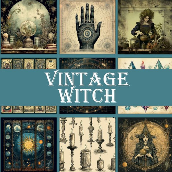 Vintage Witch Backgrounds: Scrapbook Paper Pad